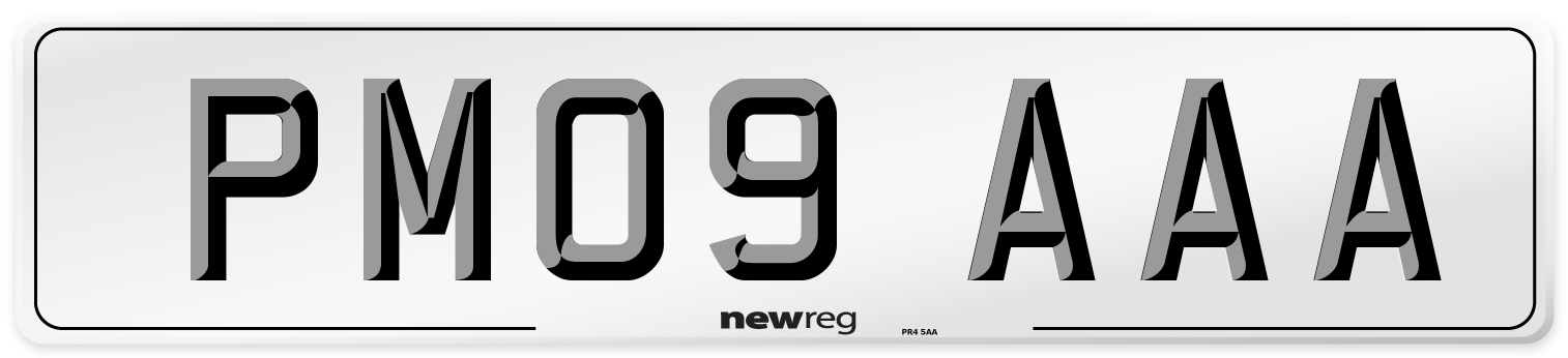 PM09 AAA Number Plate from New Reg